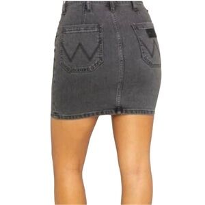 Wrangler Y2K Gray Denim Stretch Mini Skirt with Pockets Size 29